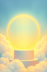 elevated platform a dreamy cloudscape