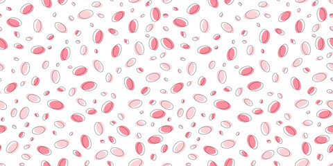 Pink organic shapes seamless pattern, Design for fabric prints, tile pattern, wallpaper