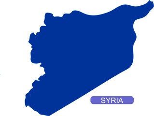 Maps of Syria outline in solid color