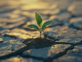 Ground crack plant growth