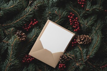 Overhead View of a Blank Card Ideal for Customization and Design Projects