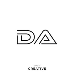 DA Creative Latter Logo Design Branding Logo Design. Creative Logo Design. Logo Template. Vector illustration. Modern Design. Monogram Design. Brand Identity Design. Company Logo Design. 