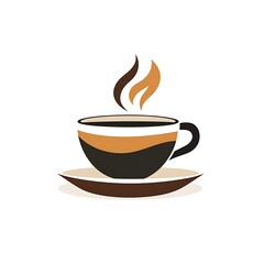 Obraz premium Steaming coffee cup cozy home digital artwork warm ambiance close-up