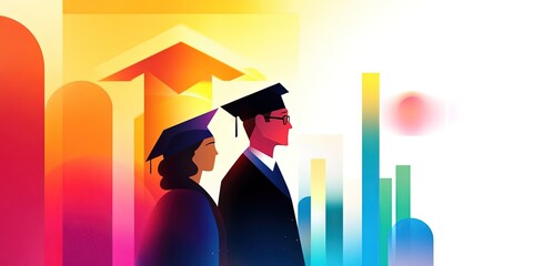 illustration of 2025 graduation ceremony 