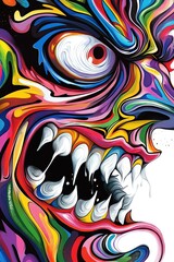 Obraz premium psychedelia gonzo concept