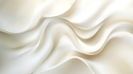 Obraz premium Abstract Creamy White Swirling Fabric Design