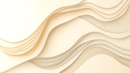 Obraz premium Abstract Beige Waves Flowing Design