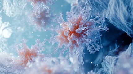 Microscopic View of Virus Particles in a Cellular Environment