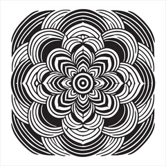 Fototapeta premium mandala pattern Vector illustration - luxury mandala pattern clipart