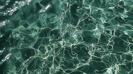 Obraz premium Flowing water surface with soft blue hues and shimmering reflections creates tranquil atmosphere. gentle movement of water evokes sense of calm and serenity