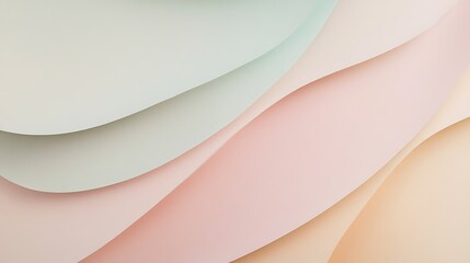 Abstract Pastel Paper Wave Design Background