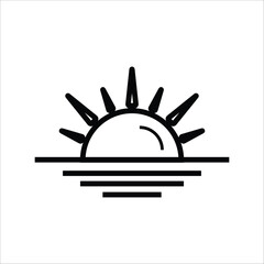 sunrice vector icon line template