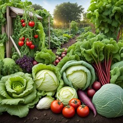 Vegetables in the garden