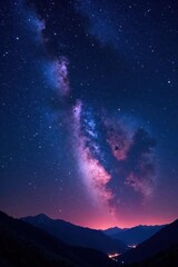 Fototapeta premium Streaking meteors across a dark, star-studded expanse , dark sky, meteor, night sky