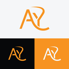 AY Initial letter logo symbol design