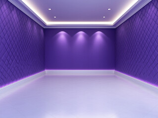 Vestibule with Royal Purple Embossed Wallpaper