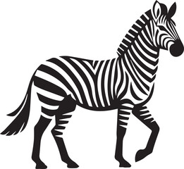 Zebra Vector Illustration black and white