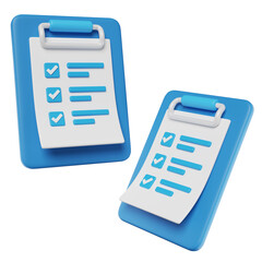questionnaire survey icon 3D graphic