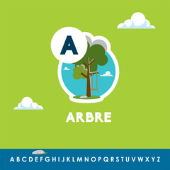 alphabet in french arbre