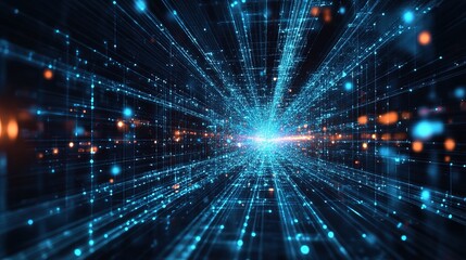 Fototapeta premium Futuristic Abstract Vector Energy Technology Background in Blue