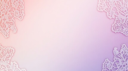 Delicate Lace Border on Pastel Background