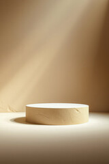 cylindrical display platform a calm setting