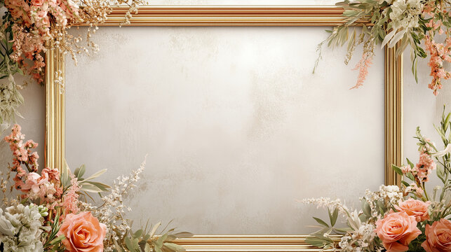 Elegant Flower and Frame Background