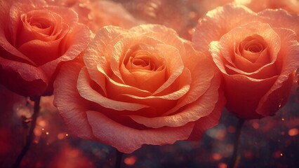 Romantic valentine's day rose arrangement floral display indoor setting soft lighting close-up view love and affection concept