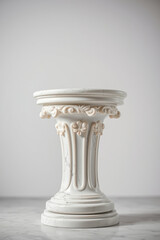 classic white ornate pedestal
