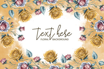 Vector greenery wedding invitation design with floral and watercolor. Design illustration for wallpaper, banner, print, poster, cover, greeting and invitation card.