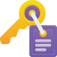 Gradient color illustration for Door key