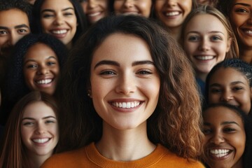 Obraz premium Group portrait of happy women