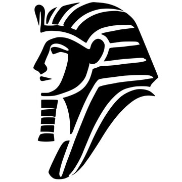 recommend clip art: Ancient Egyptian statue logo silhouette