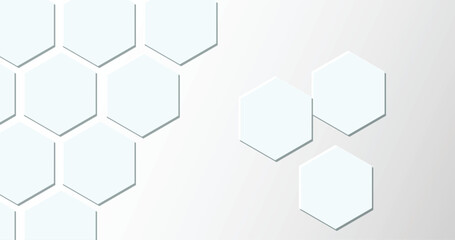 Simple background 3D hexagonal on paper for your business