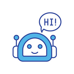 Chatbots icon isolated on a white background. Vector illustration.