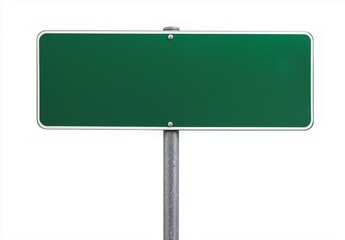 Street sign in green, isolated with clipping path.