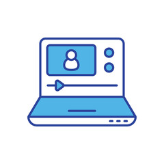 Webinars icon isolated on a white background. Vector illustration.