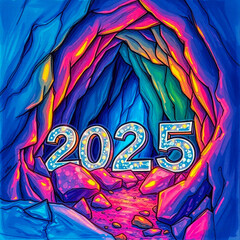 Fototapeta premium glowing cave 2025