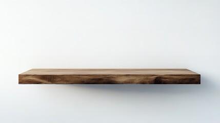 Scandinavian minimalist design in interior of apartment, flat for rent or sale and home blog. Modern plates and cups, kitchen utensils, potted plants on wooden shelves, on light wall, empty space.