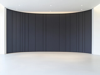 Rotunda with Charcoal Felt Wall Panel: Understated Elegance in Design