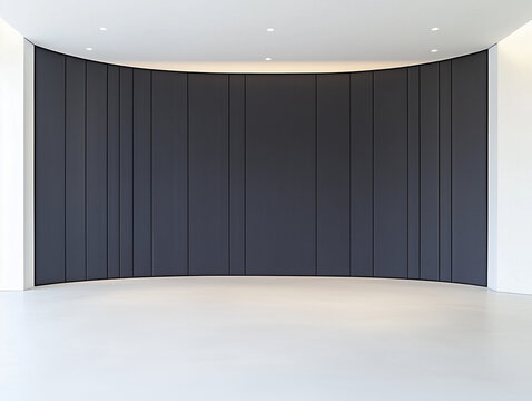 Rotunda with Charcoal Felt Wall Panel: Understated Elegance in Design