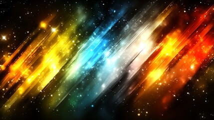 Abstract Cosmic Background with Diagonal Light Streaks