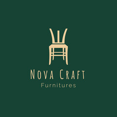 Elegant furniture logo design, perfect for branding, featuring sleek and modern aesthetics tailored for furniture businesses.