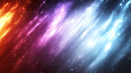 Abstract Cosmic Streaks Of Light And Color