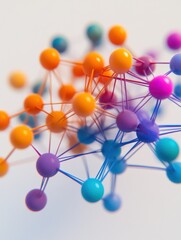 Obraz premium Vibrant 3D Clay Network Icon, an engaging and colorful representation of connectivity, ideal for dynamic marketing and digital communication contexts.