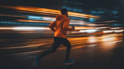 Night Runner in the City