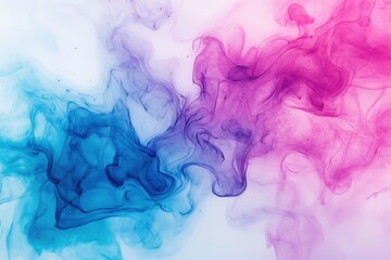 Abstract Swirling Colors: Blue and Pink Ink in Water, Fluid Art, Dynamic Color Blending, Mesmerizing Visual
