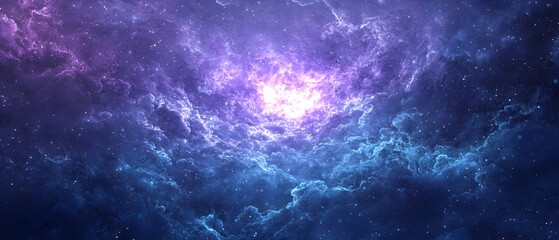 Fototapeta premium A blue and purple sky with a white star