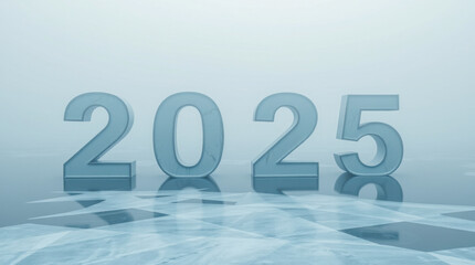 icy blue numerals 2025