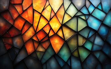 Abstract colorful mosaic pattern background.